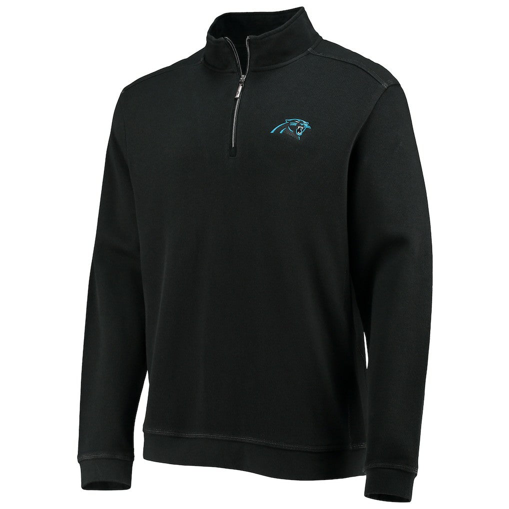 Carolina Panthers Nassau Half-Zip Jacket Black | Tommy Bahama