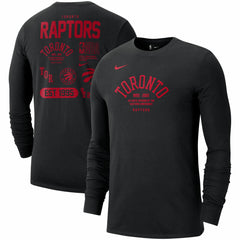 Toronto Raptors 75th Anniversary Courtside Element Long Sleeve T-Shirt Black - NBA