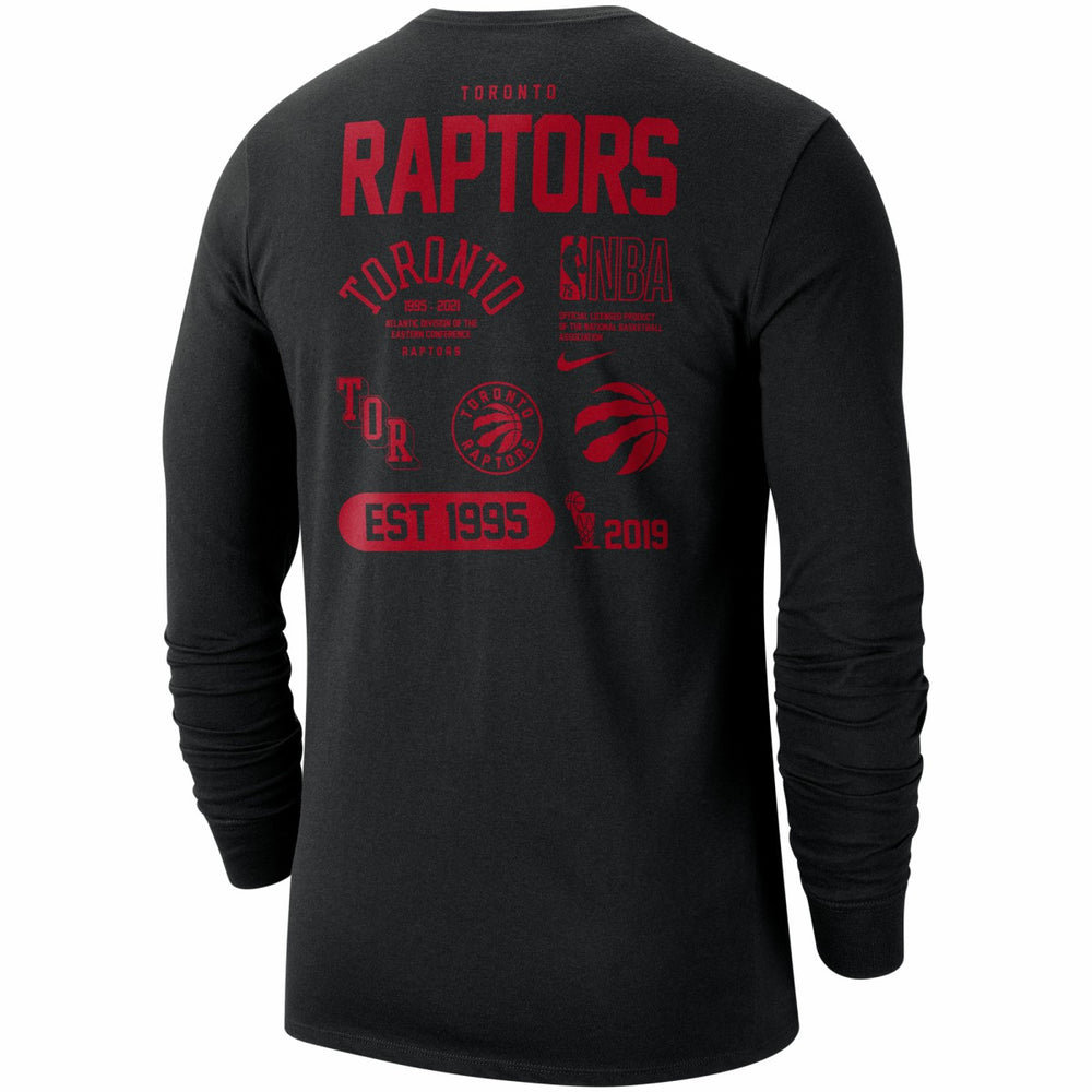 Toronto Raptors 75th Anniversary Courtside Element Long Sleeve T-Shirt Black - NBA