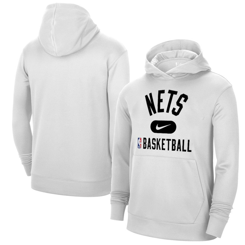 Brooklyn Nets 2021-2022 Spotlight On Court Performance Practice Pullover Hoodie White - NBA