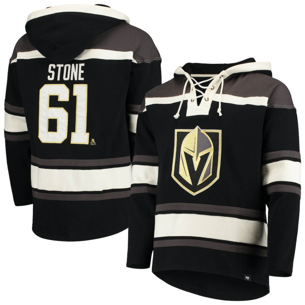 Mark Stone Vegas Golden Knights '47 Player Name & Number Lacer Pullover Hoodie - Black - NHL