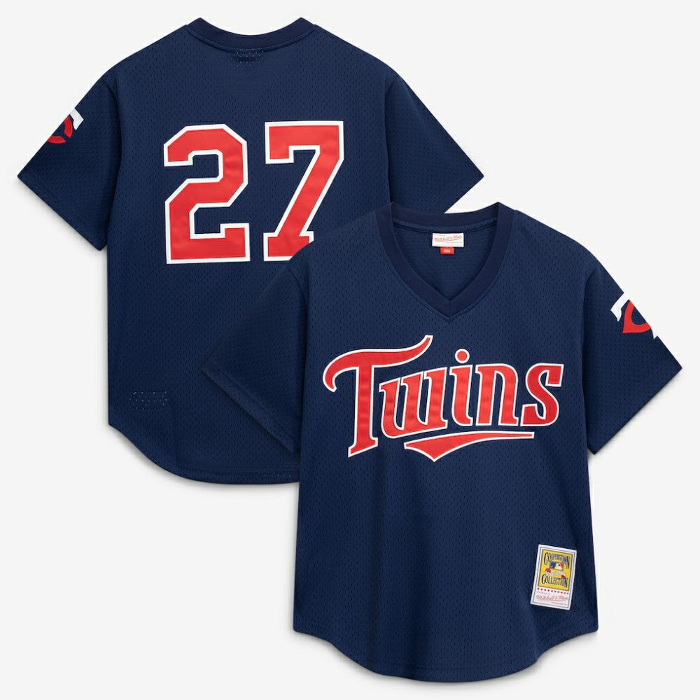 David Ortiz Minnesota Twins Mitchell & Ness 2002 Cooperstown Collection Mesh Batting Practice Jersey - MLB