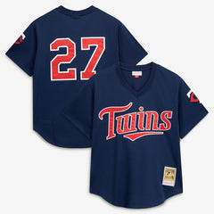 David Ortiz Minnesota Twins Mitchell & Ness 2002 Cooperstown Collection Mesh Batting Practice Jersey - MLB