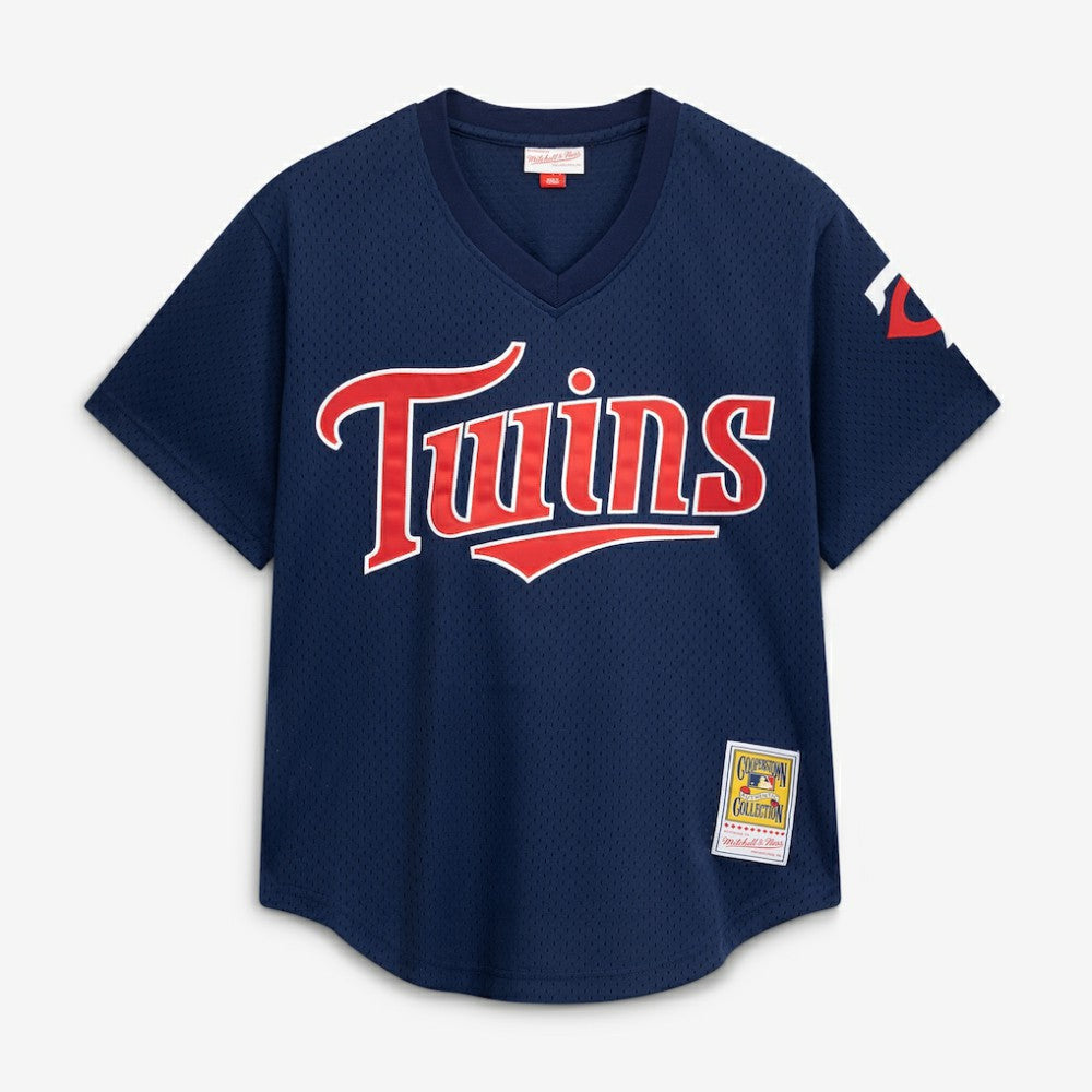 David Ortiz Minnesota Twins Mitchell & Ness 2002 Cooperstown Collection Mesh Batting Practice Jersey - MLB