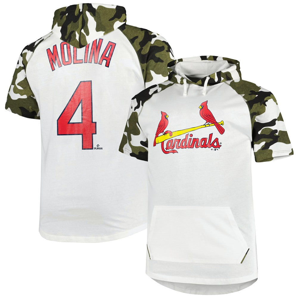 Yadier Molina St. Louis Cardinals Player Big & Tall Raglan Hoodie T-Shirt - MLB