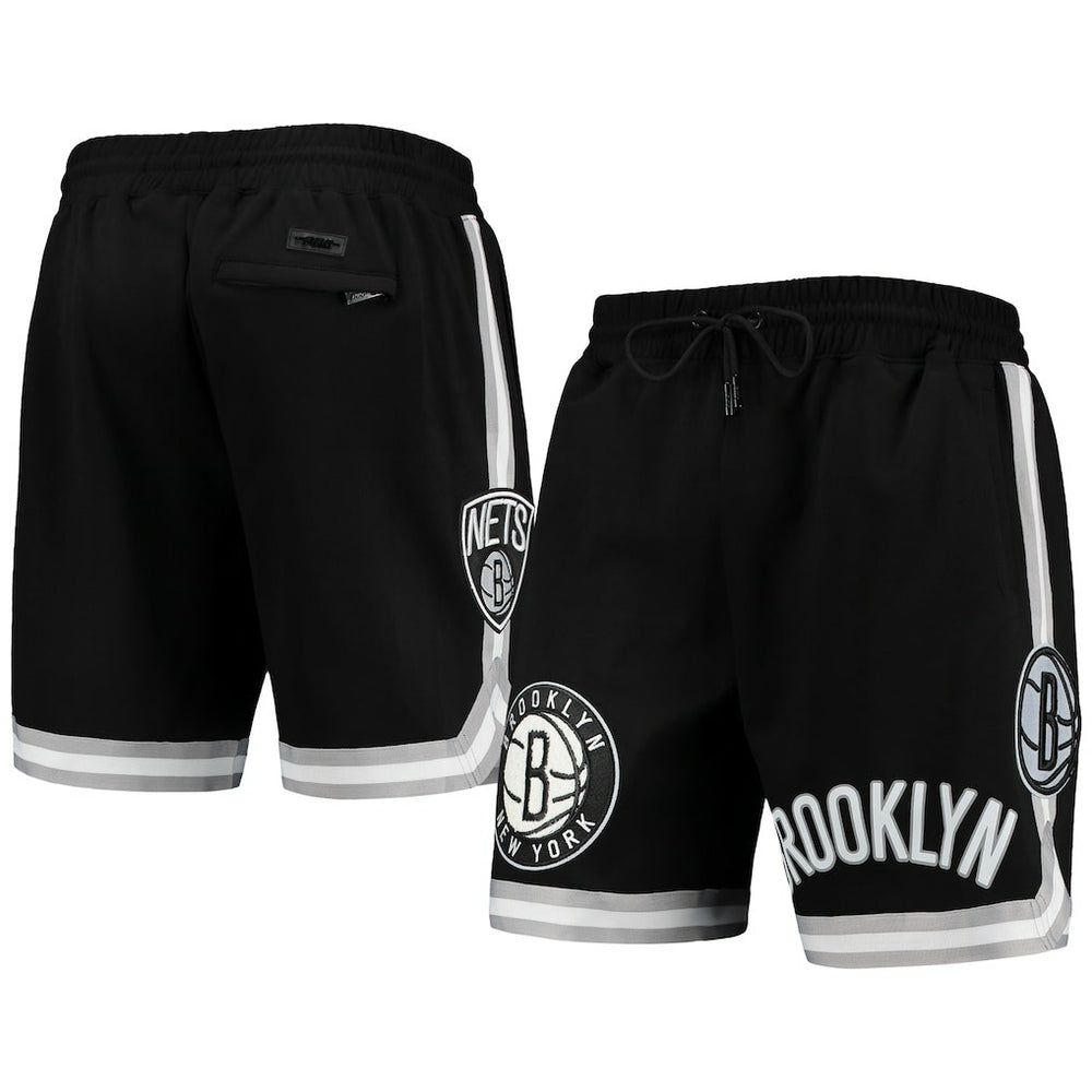 Brooklyn Nets Pro Standard Chenille Shorts Black - NBA