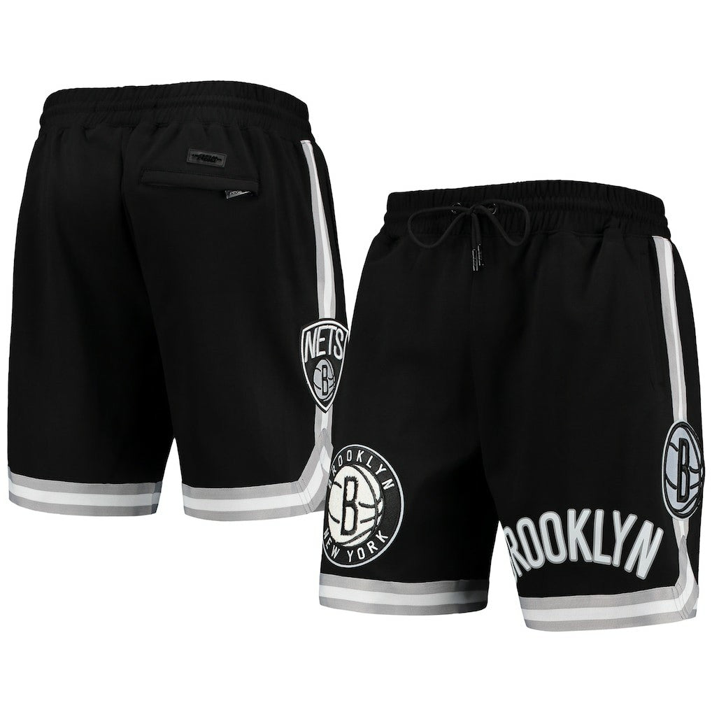 Brooklyn Nets Pro Standard Chenille Shorts Black - NBA