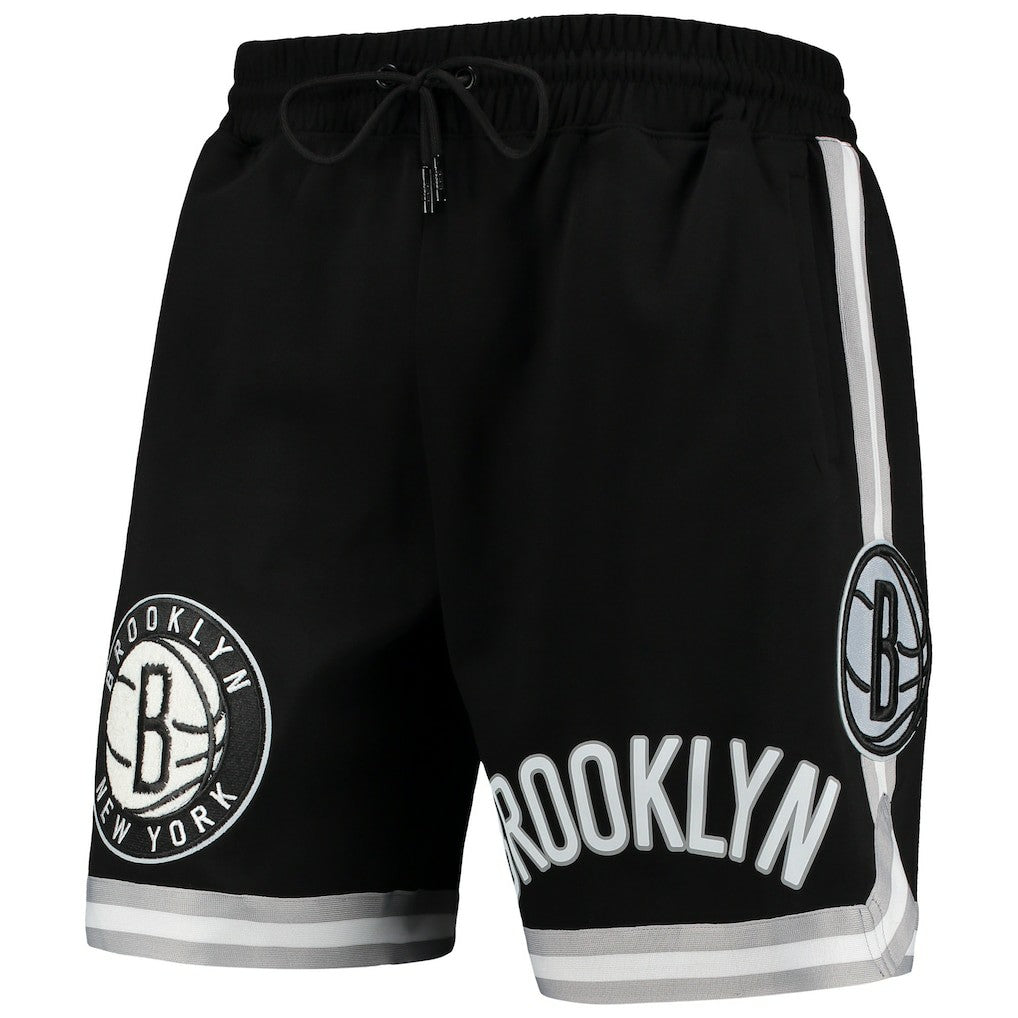 Brooklyn Nets Pro Standard Chenille Shorts Black - NBA