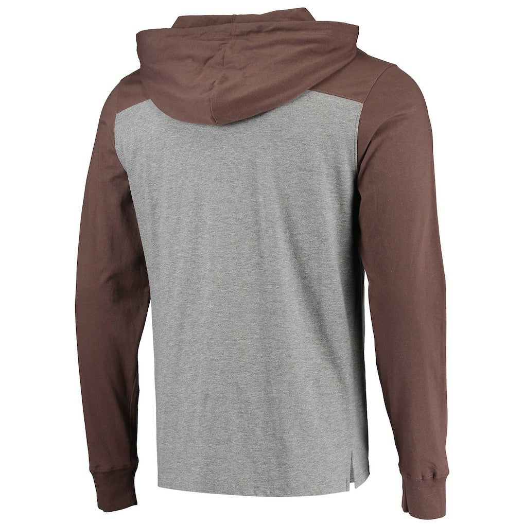 Cleveland Browns '47 Franklin Wooster Long Sleeve Hoodie T-Shirt Heathered Gray/Brown | 47 brand