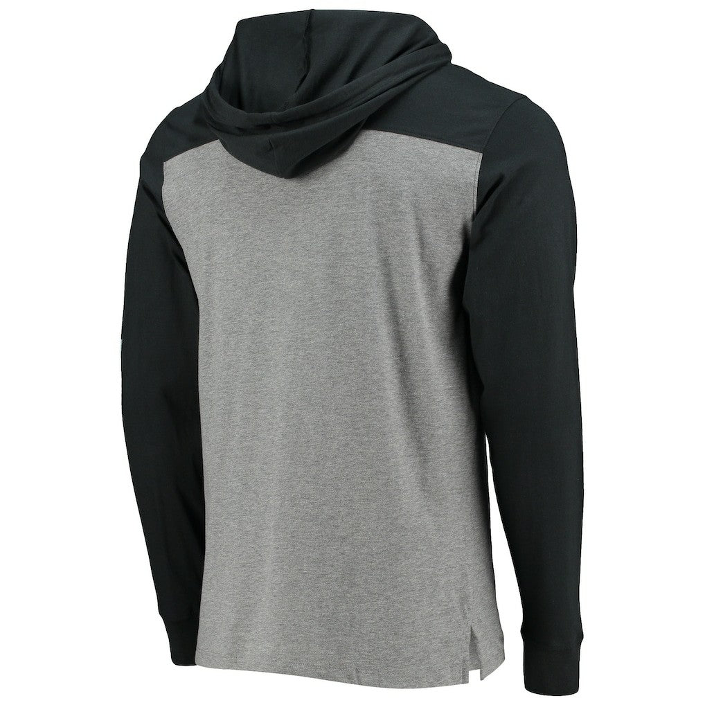 New Orleans Saints '47 Franklin Wooster Throwback Long Sleeve Hoodie T-Shirt Heathered Gray | 47 brand