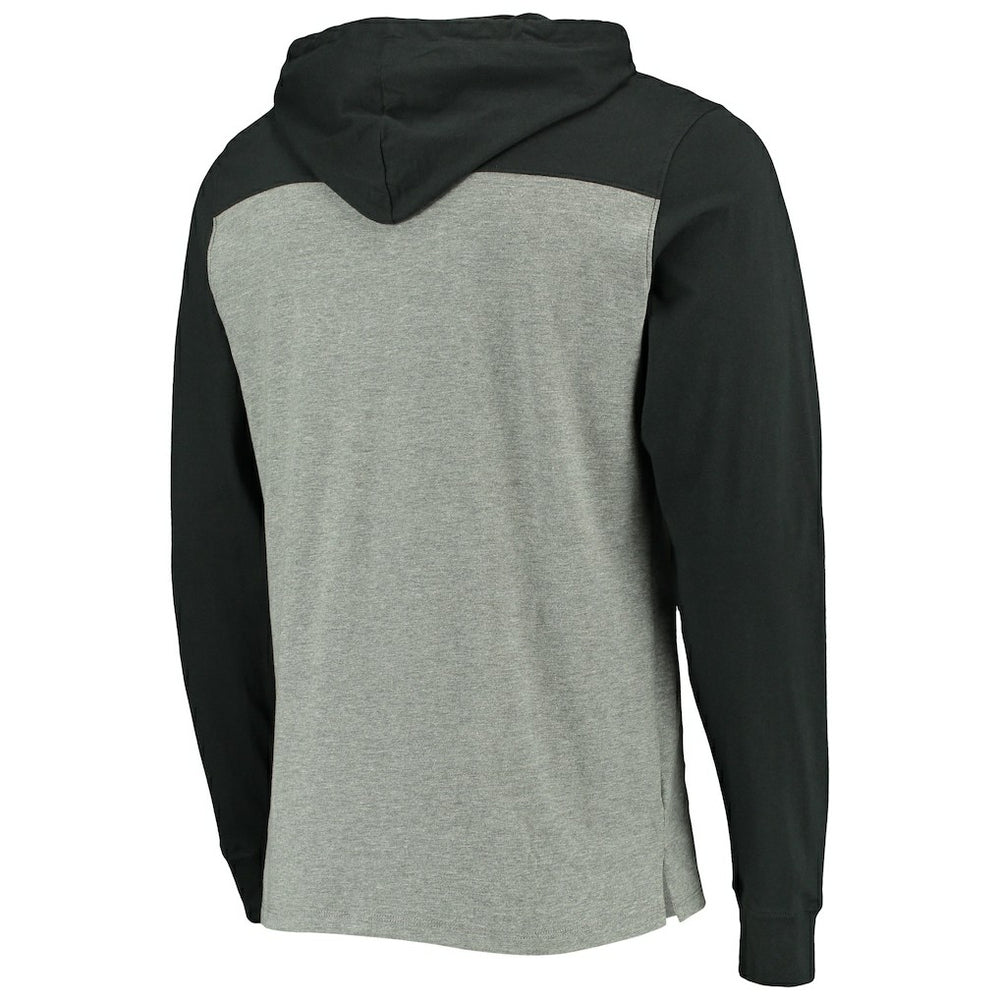 Pittsburgh Steelers '47 Franklin Wooster Throwback Long Sleeve Hoodie T-Shirt Heathered Gray | 47 brand