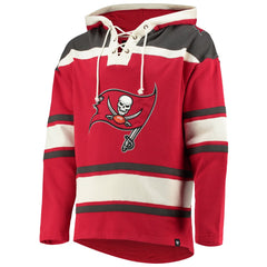 Tampa Bay Buccaneers '47 Lacer V-Neck Pullover Hoodie Red | 47 brand