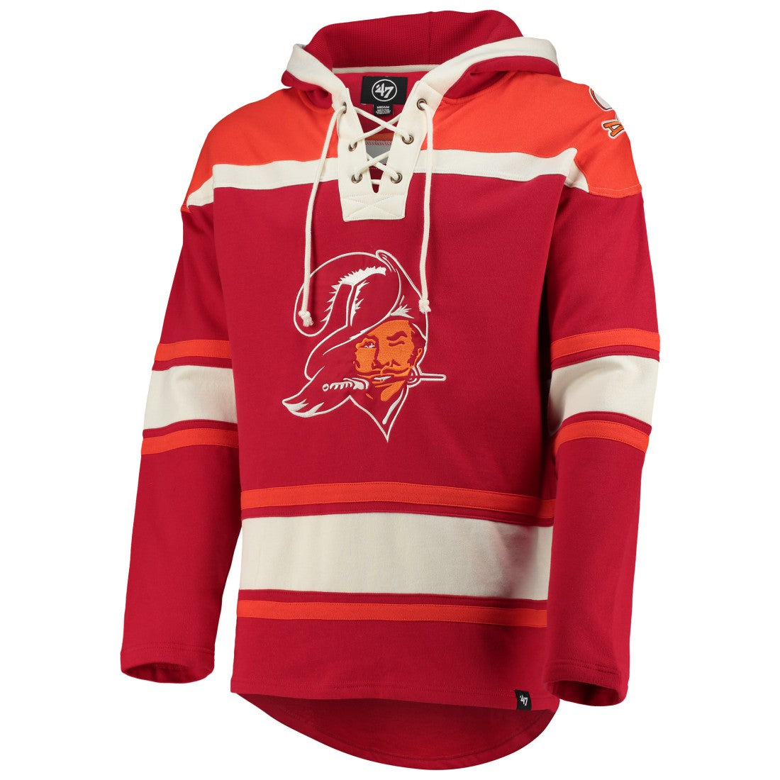 Tampa Bay Buccaneers '47 Throwback Lacer Pullover Hoodie Red | 47 brand