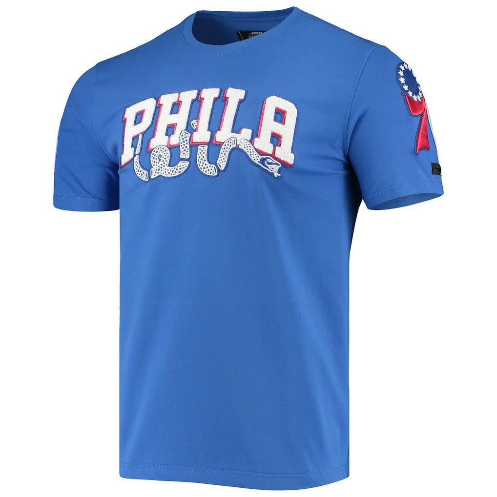 Philadelphia 76ers Pro Standard Chenille Team T-Shirt Royal - NBA