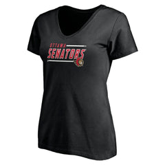 Ottawa Senators Fanatics Women's Plus Size Mascot In Bounds V-Neck T-Shirt - Black - NHL