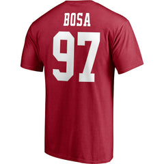 Nick Bosa San Francisco 49ers Player Icon Name & Number T-Shirt Scarlet | Fanatics