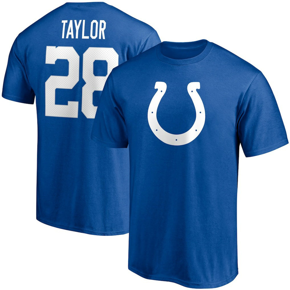 Jonathan Taylor Indianapolis Colts Player Icon Name & Number T-Shirt Royal | Fanatics