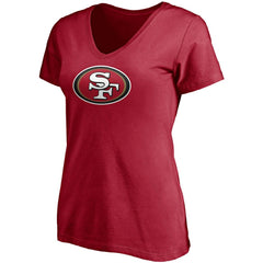Nick Bosa San Francisco 49ers Women's Player Icon Name & Number V-Neck T-Shirt Scarlet | Fanatics