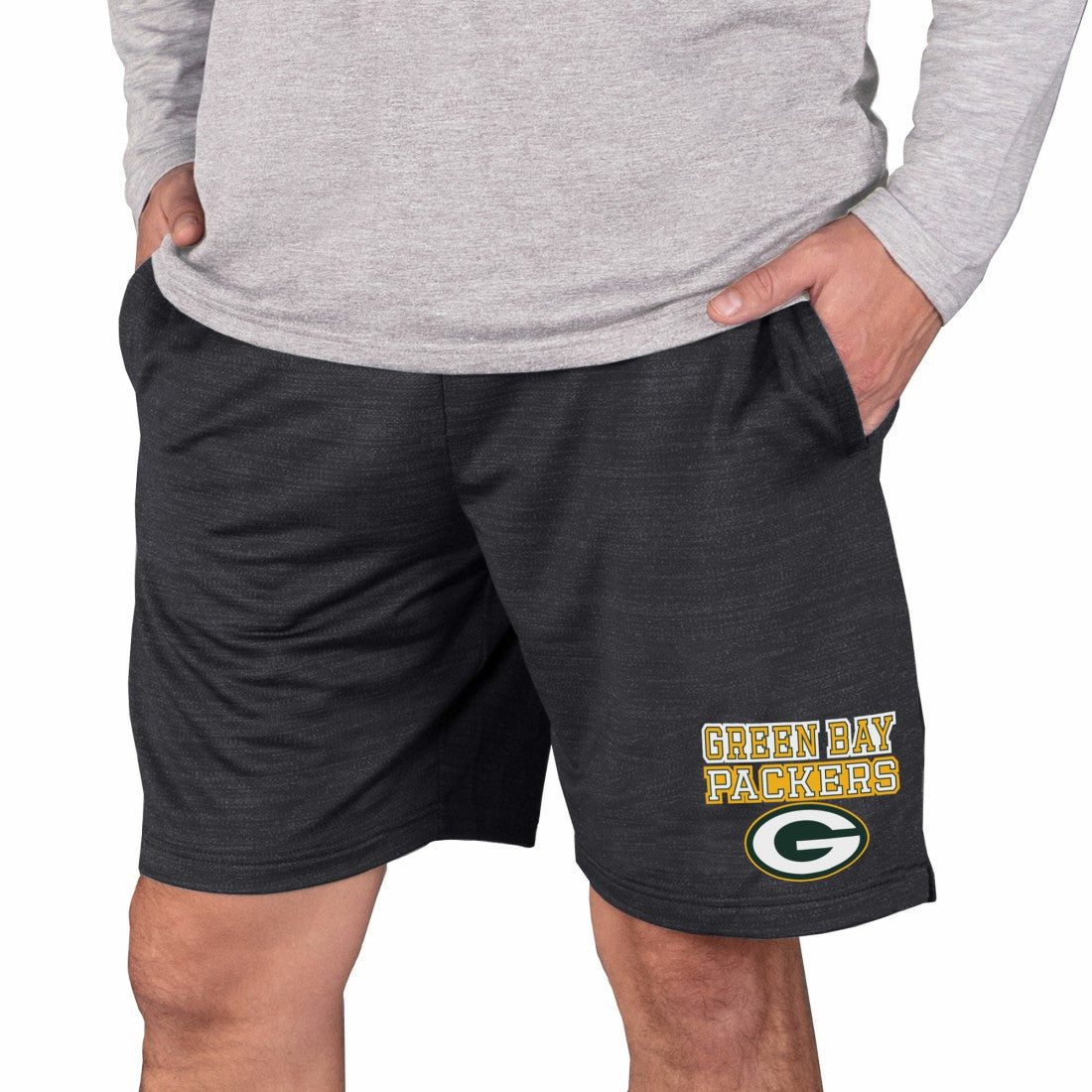 Green Bay Packers Concepts Sport Bullseye Knit Jam Shorts Charcoal | NFL