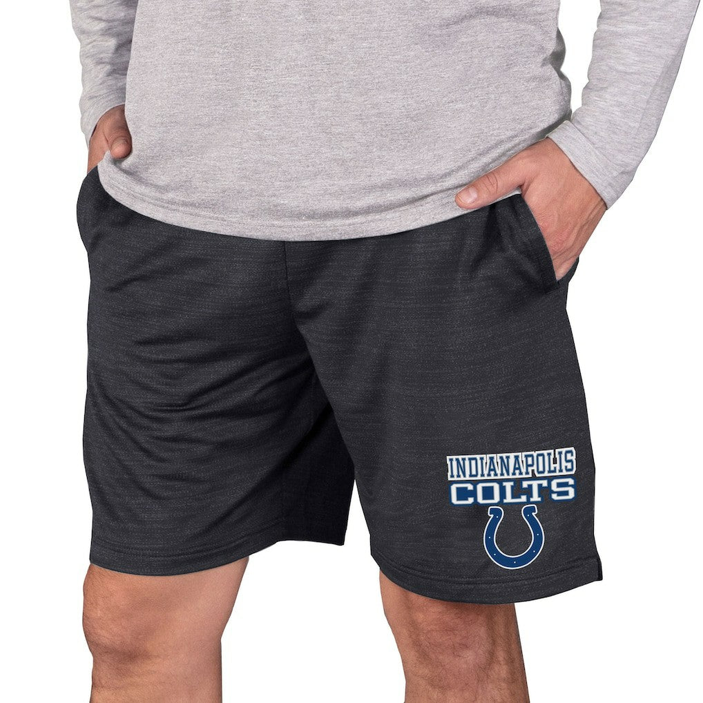 Indianapolis Colts Concepts Sport Bullseye Knit Jam Shorts Charcoal | NFL