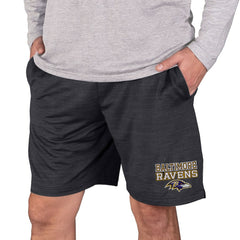 Baltimore Ravens Concepts Sport Bullseye Knit Jam Shorts Charcoal | NFL