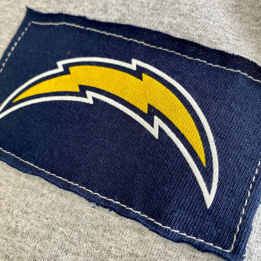 Los Angeles Chargers Refried Apparel Sustainable Angle Long Sleeve T-Shirt Gray | NFL