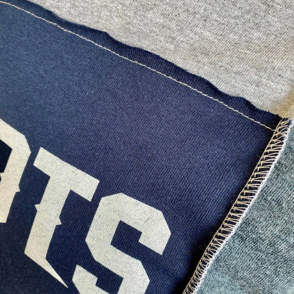New England Patriots Refried Apparel Sustainable Split T-Shirt Heather Gray | NFL
