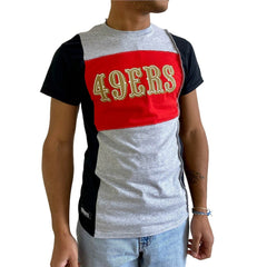 San Francisco 49ers Refried Apparel Sustainable Split T-Shirt Heather Gray | NFL