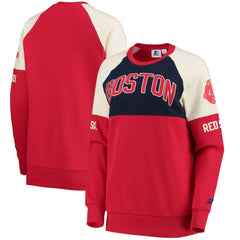 Boston Red Sox Starter Women's Baseline Raglan Pullover Sweatshirt - MLB