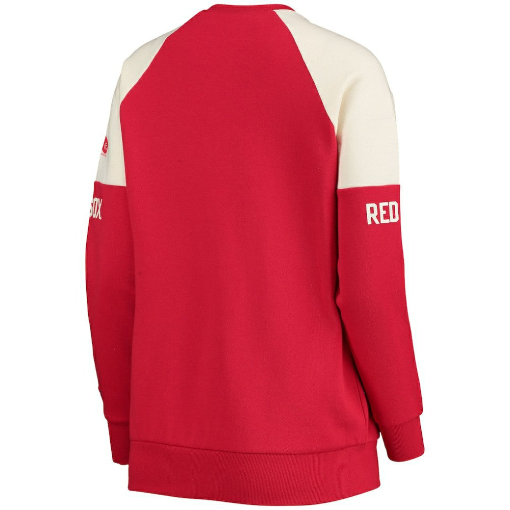 Boston Red Sox Starter Women's Baseline Raglan Pullover Sweatshirt - MLB