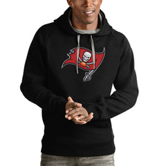 Tampa Bay Buccaneers Antigua Victory Pullover Hoodie Black | NFL