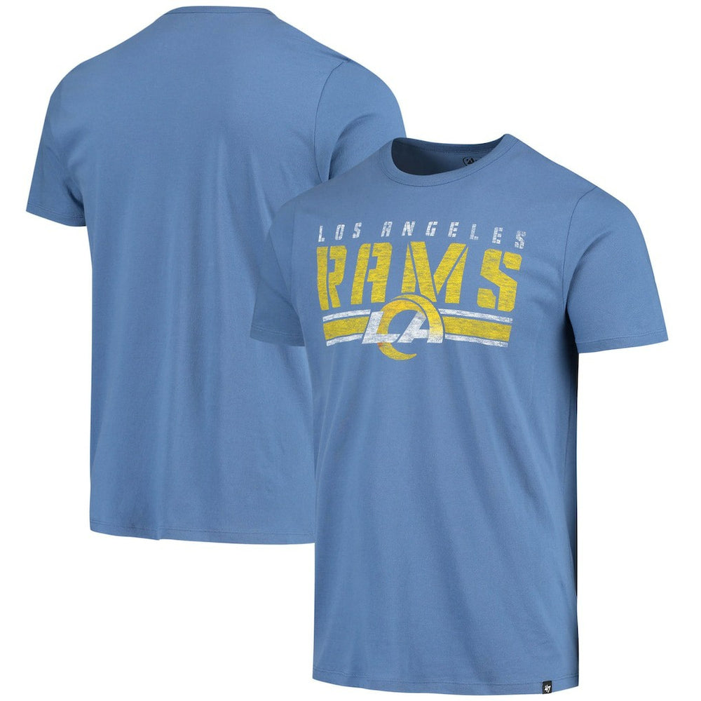Los Angeles Rams '47 Stripe Thru Franklin T-Shirt Heathered Royal | 47 brand