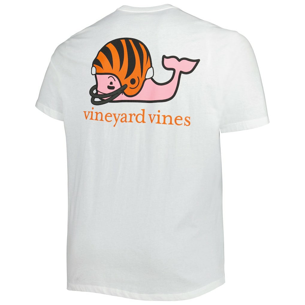 Cincinnati Bengals Vineyard Vines Big & Tall Helmet T-Shirt White | NFL