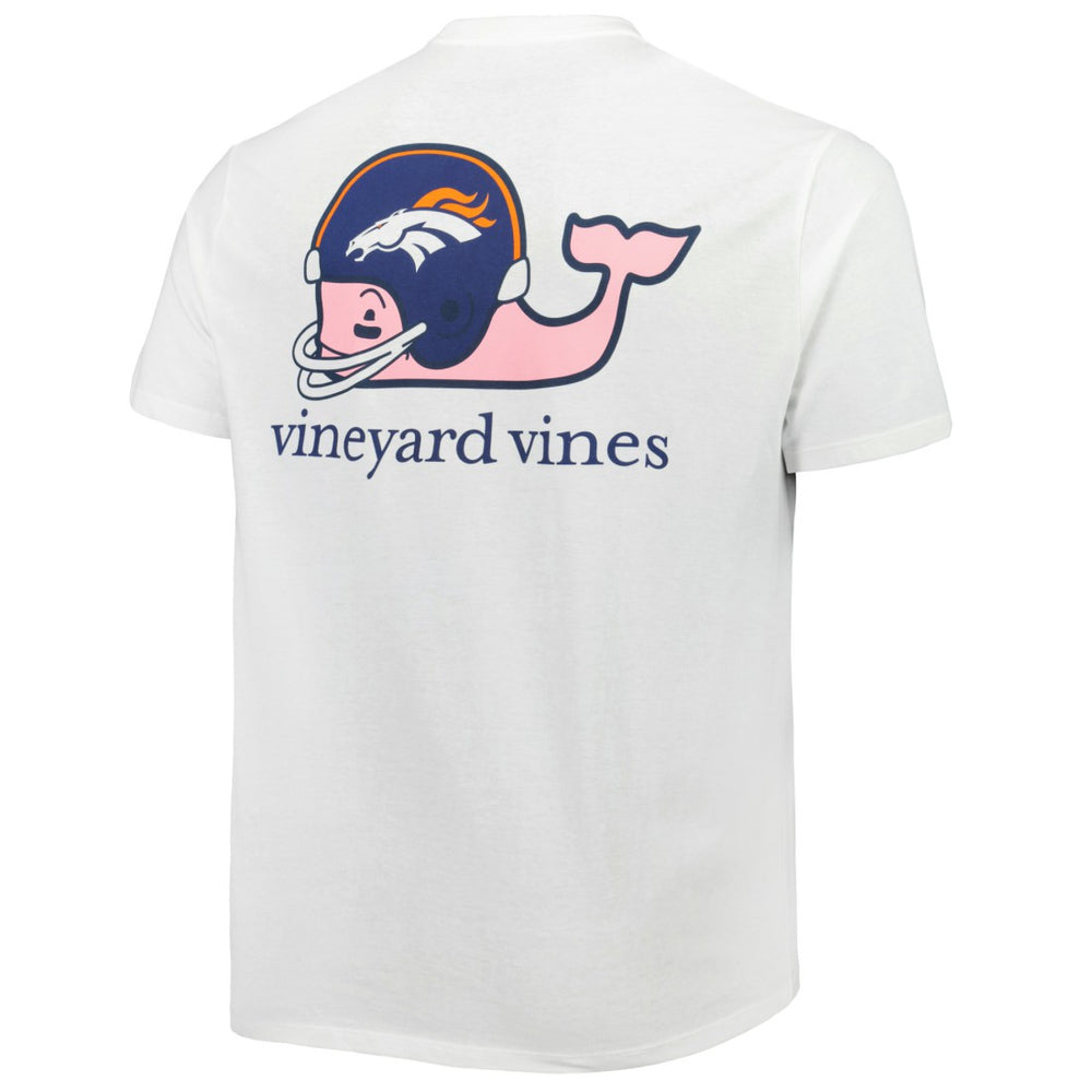 Denver Broncos Vineyard Vines Big & Tall Helmet T-Shirt White | NFL