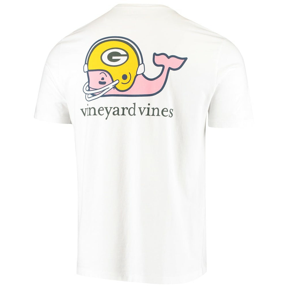 Green Bay Packers Vineyard Vines Big & Tall Helmet T-Shirt White | NFL