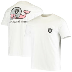 Las Vegas Raiders Vineyard Vines Big & Tall Helmet T-Shirt White | NFL