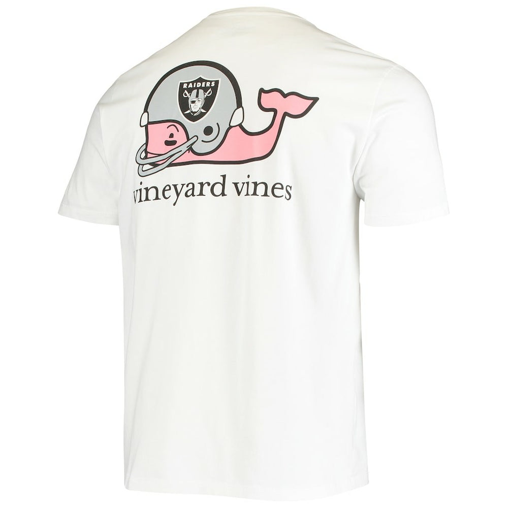 Las Vegas Raiders Vineyard Vines Big & Tall Helmet T-Shirt White | NFL