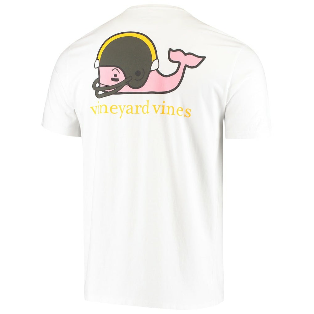 Pittsburgh Steelers Vineyard Vines Big & Tall Helmet T-Shirt White | NFL