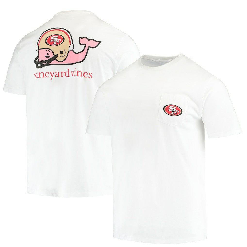 San Francisco 49ers Vineyard Vines Big & Tall Helmet T-Shirt White | NFL