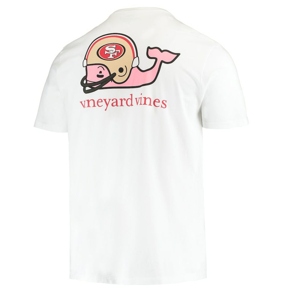 San Francisco 49ers Vineyard Vines Big & Tall Helmet T-Shirt White | NFL