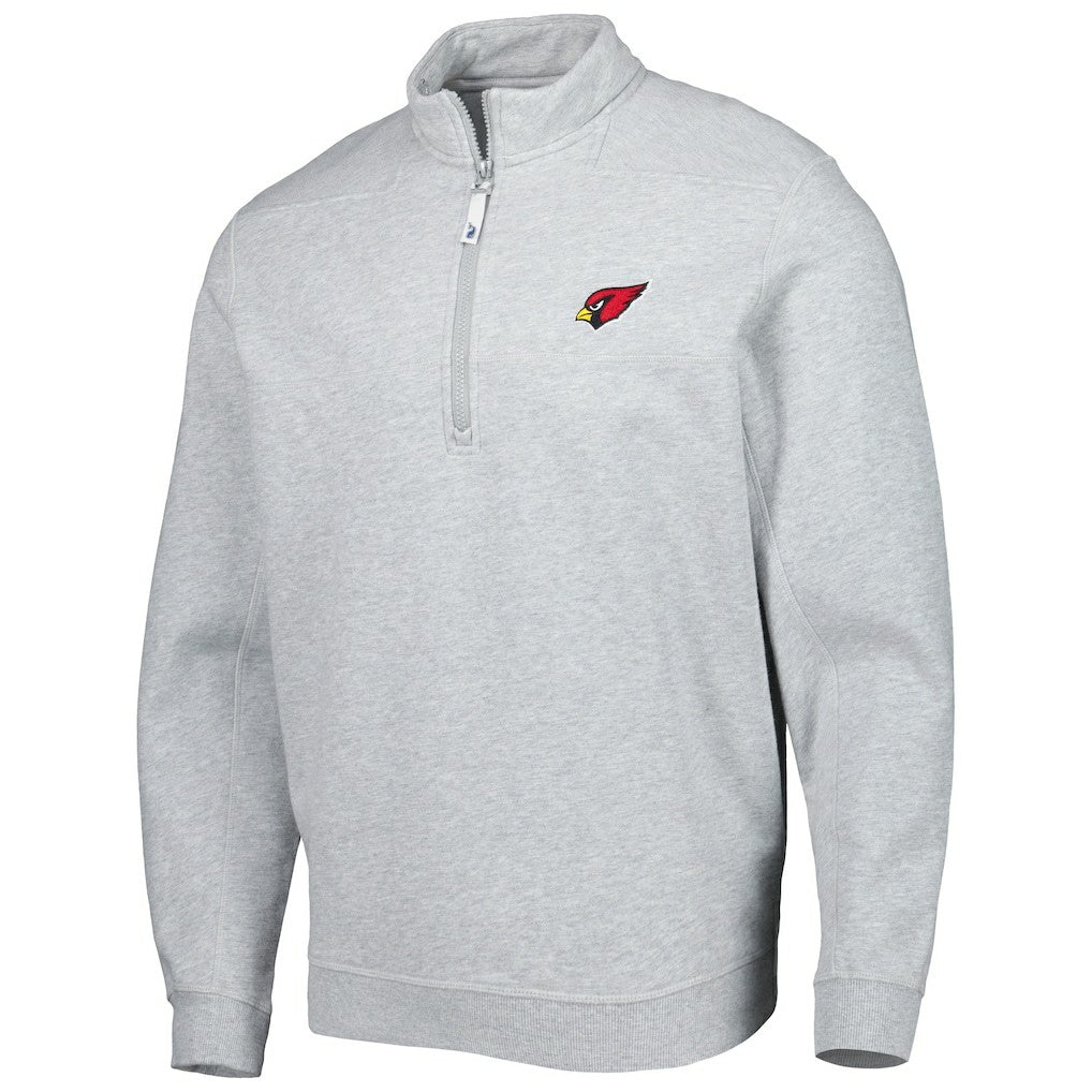 Arizona Cardinals Vineyard Vines Shep Shirt Quarter-Zip Sweatshirt Heather Gray | NFL