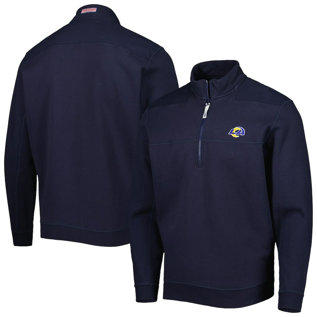 Los Angeles Rams Vineyard Vines Shep Shirt Quarter-Zip Sweatshirt Navy | NFL