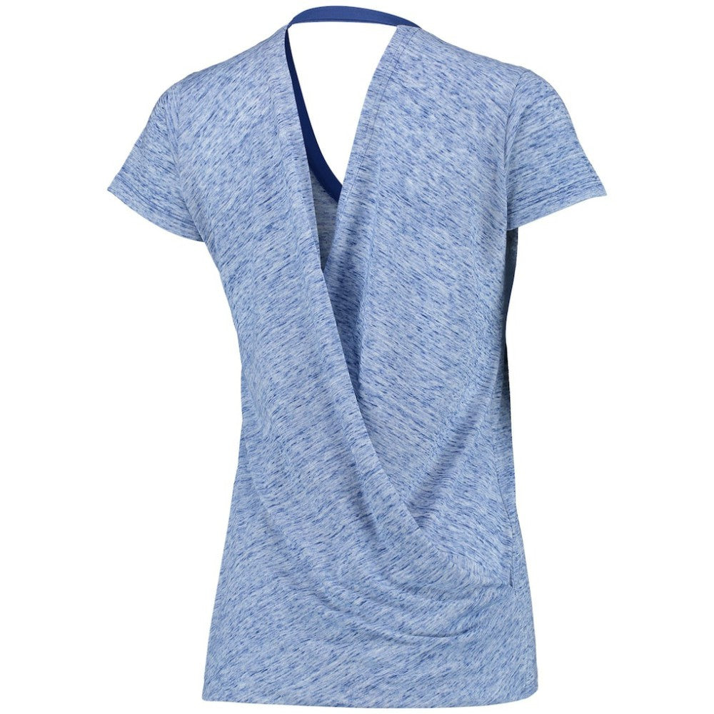 Chicago Cubs Touch Women's Hail Mary V-Neck Back Wrap T-Shirt - MLB