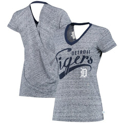 Detroit Tigers Touch Women's Hail Mary V-Neck Back Wrap T-Shirt - MLB