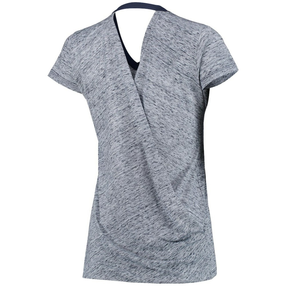 Detroit Tigers Touch Women's Hail Mary V-Neck Back Wrap T-Shirt - MLB