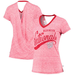 Washington Nationals Touch Women's Hail Mary V-Neck Back Wrap T-Shirt - MLB