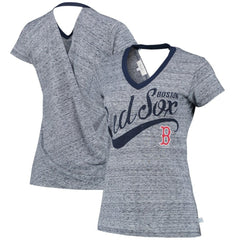 Boston Red Sox Touch Women's Hail Mary V-Neck Back Wrap T-Shirt - MLB
