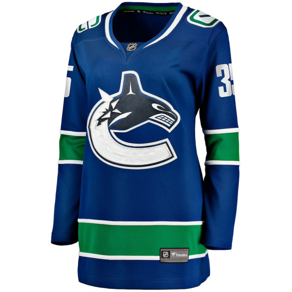 Thatcher Demko Vancouver Canucks Fanatics Women's Home Breakaway Jersey - Blue - NHL