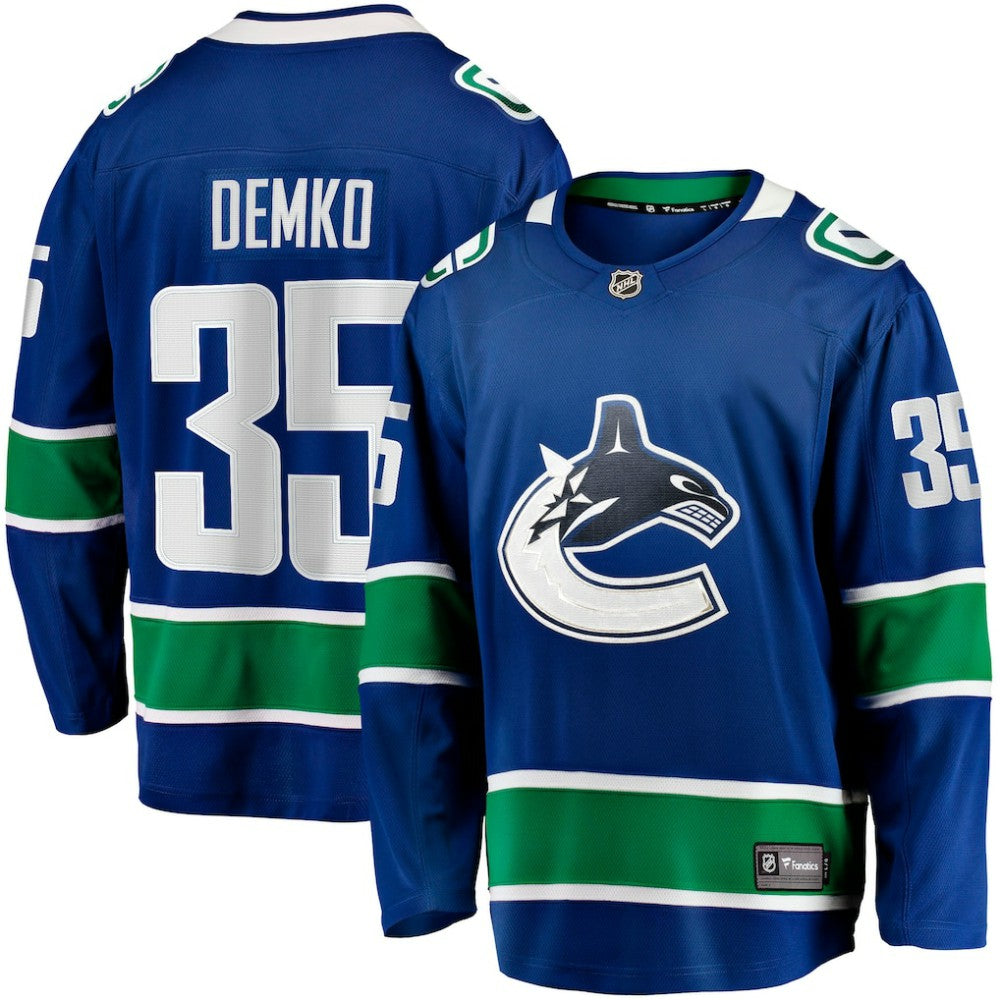 Thatcher Demko Vancouver Canucks Fanatics Home Breakaway Jersey - Blue - NHL
