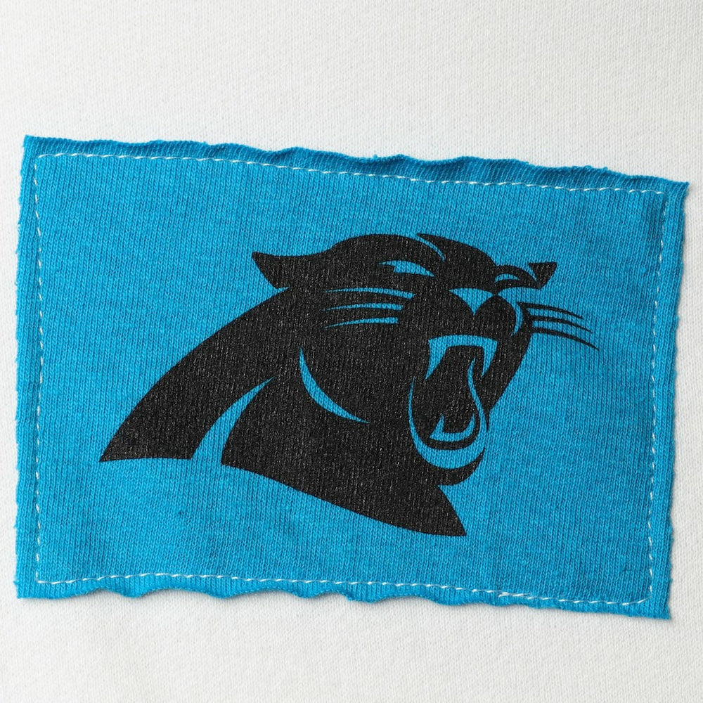 Carolina Panthers Refried Apparel Women's Sustainable Crop Dolman Pullover Hoodie White | NFL